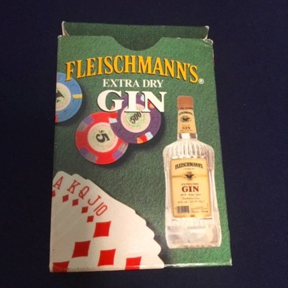 VTG 1992 Fleischmann's Extra Dry Gin Playing Deck Cards Poker Size - Picture 1 of 10